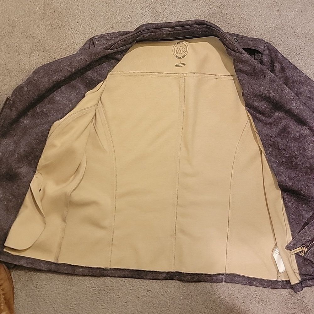 Michael Kors moto jacket dk grey sz med - Picture 7 of 11